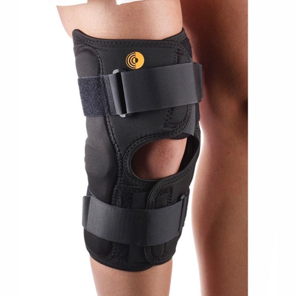 KNEE BRACE LARGE WITH HINGED SIDE STRUTS CORFLEX  COOLTEX